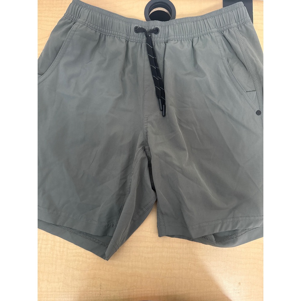 Kenneth Cole Reaction Mens Performance Shorts Olive Green Medium Drawstring